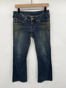True Religion Bobby Jeans Womens 29x27 Flare Low Rise Cowgirl USA Made - Picture 1 of 6
