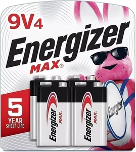 Energizer E522 Max 9V Alkaline battery - 4 Count - Picture 1 of 6