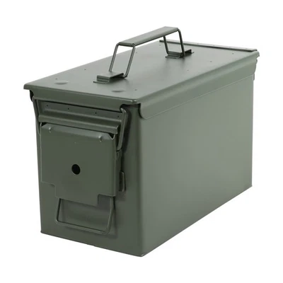 Redneck Convent Metal Ammo Storage Box - .50 Cal Green Locking Steel Ammo Can - Image 1 of 4