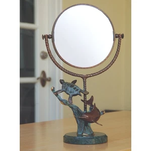 SPI Brass Dolphin & Turtle Mirror - Picture 1 of 3