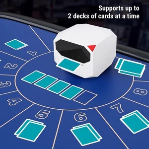 Automatic Card Dealer Machine Rechargeable 360° Rotating Card Deal Poker Games - Picture 1 of 10