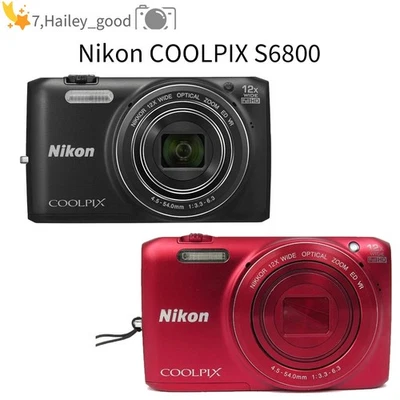Nikon COOLPIX S6800 Digitalkamera 16,0 Megapixel, Schwarz 12-fach optischer Zoom - Bild 1 von 4
