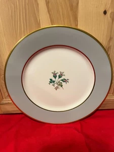 Flintridge Sage Green Platinum Trim 10 3/4" dinner plate USA made - Picture 1 of 1
