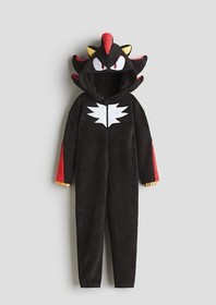 Sonic Costume H&M Kids Size 6-8 Halloween Costume One Piece Jumpsuit with Hood