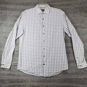 Kenneth Cole Reaction Mens Size 16 Shirt Long Sleeve Button Up Purple Slim Fit - Picture 1 of 10
