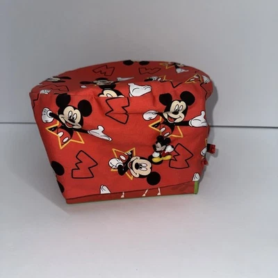 Mickey Mouse Red Skull/Chemo Surgical Scrub Hat/Cap Handmade - Image 1 of 4