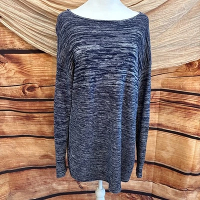 Ellen Tracy Womens Blue Long Sleeve Tunic Sweater Dress Size L - Image 1 of 4