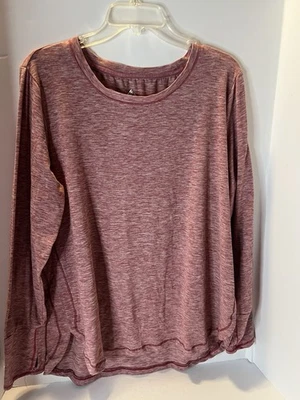 Work Out Top Women’s Plus Size With Thumb holes RBX Active  ,pink XL Pre-Owned - Image 1 of 4