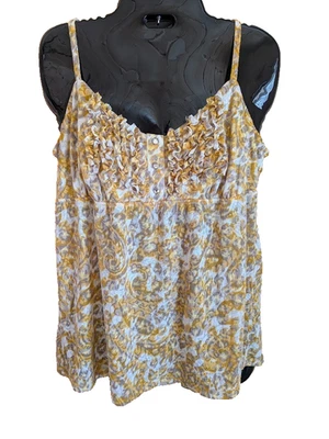 Linda camiseta sin mangas INC para mujer estilo L Y2K con volantes babydoll delicada coqueta femenina Foto 1 de 4