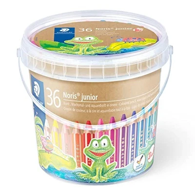 Staedtler Colored Pencils 18 Colors x 2 Watercolor Pencils Norris Junior Bucket - Image 1 of 4