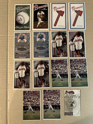 Lot of 15 Atlanta Braves MLB Pocket Schedules 1979 - 1997 7 Different - Image 1 of 2