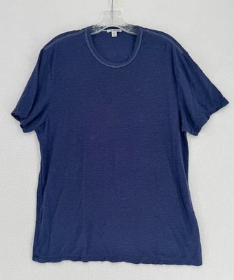 James Perse Mens Navy Blue Tissue Thin Short Sleeve T Shirt Sz 2/M - Image 1 of 3