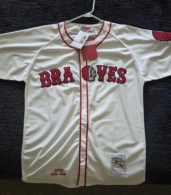 Nueva camiseta con etiquetas #3 Boston Braves Babe Ruth Mitchell Ness talla 50 Foto 1 de 4