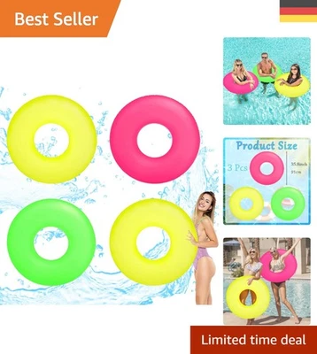 3er Set Inflatable Schwimmring – Farbenfrohe Pooltiere für den Sommer - Bild 1 von 4