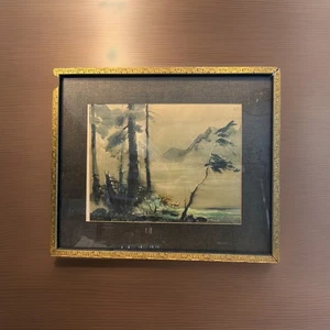 "Litografía impresa paisaje imaginario Tyrus Wong enmarcada de colección Disney Bambi 21""" - Imagen 1 de 11