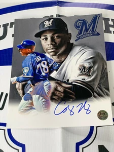Corey Ray signiert Milwaukee Brewers signiert 8x10 Foto #1 NB Autos Echtheitszertifikat - Bild 1 von 2