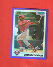 2010 Bowman CHROME PROSPECTS PURPLE REFRACTORS # BCP40 Domingo Santana 349/999