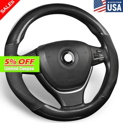 15'' Carbon Fiber Steering Wheel Cover For Infiniti FX35 FX45 M35 G35 G37 EX35 D Foto 1 de 4