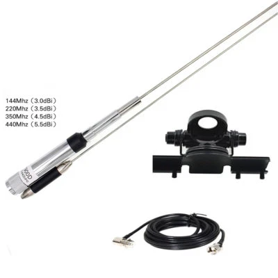 Conjunto de antena quad band 144/220/350/440MHz para rádio móvel QYT KT-7900D - Imagem 1 de 4