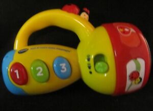 VTech Yellow Spin and Learn Color Flashlight Animals Colors Songs Phrases 