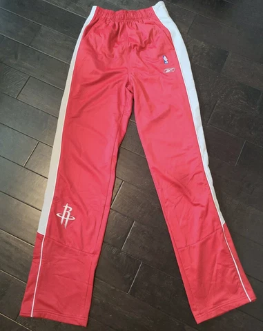 Reebok Team Apparel NBA Authentic’s Houston Rockets Warm Up Pants Sz. L NEW +8" Cover
