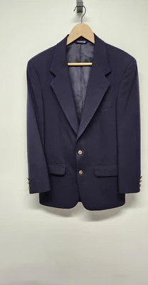 Vintage Burberrys Men's Pure Wool Navy Sportcoat Blazer 38/40(Check Measurement) - Image 1 of 4