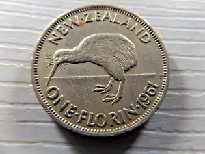 NEW ZEALAND 1961 Florin - Picture 1 of 2