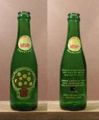 Botella de refresco Freshy Grapefruit ACL 7 oz Union Works embotellado Cincinnati Ohio 203 Foto 1 de 3