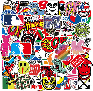 Yzwuyou 101pcs Skateboard Stickers Pack Non-Repeat Cool Sticker Pack Waterproof