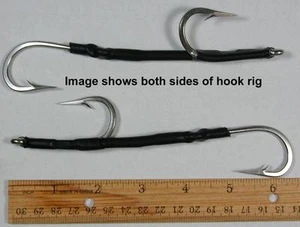 2 Size 7/0 7691S Double Hook rig Wahoo Tuna Dorado Marlin Lures big game rigs - Picture 1 of 2
