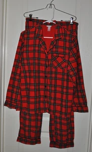 Conjunto de pijama de 2 piezas Wondershop at Target rojo de vacaciones tartán a cuadros talla M - Imagen 1 de 21