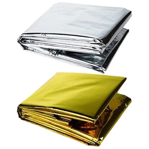 1pc Emergency Blanket Thermal Survival Safety Insulating Mylar Heat Blanket - Picture 1 of 14