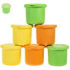 Silicon Ice Cube Molds 6Pcs Freezer Storage Container with Lid