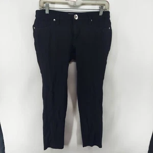 guess pants women size medium black knit casual skinny Mid Rise pockets - Picture 1 of 6
