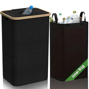 1 juego de papelera de reciclaje de cocina y bolsas de almacenamiento, papelera de reciclaje de cocina, capacidad grande de 100 L - Imagen 1 de 10