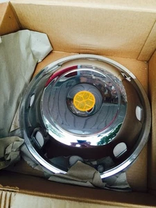 Vintage Namsco Inc. Chrome Hub Cap Wheel Covers 2 New In The Original Box - Picture 1 of 8