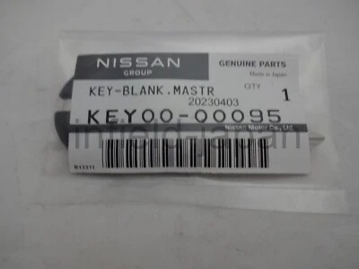 Genuine Nissan 90-96 300ZX Z32 Master Key Blank Uncut Black KEY00-00095 F/S - Изображение 1 из 4