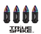 16 True Spike 60Mm 12X1.5 Steel Extended Lug Nuts W/ Neo Chrome Bullet Spikes B