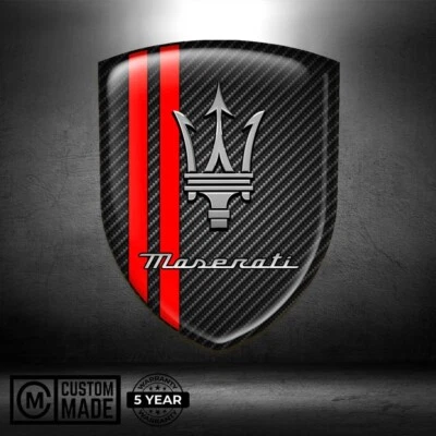 Pegatina Maserati | Calcomanía insignia guardabarros | Logotipo lateral maletero parachoques portátil etc. Foto 1 de 4
