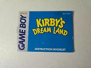 KIRBY'S DREAM LAND Game Boy MANUAL ONLY - Picture 1 of 2