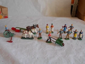 vintage Quiralu and Aludo Farm workers horses plough french 1950s Aluminium - Picture 1 of 9