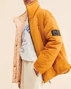 P.E Nation Reversible Direction Puffer Jacket Size XS Golden Oak Relaxed Fit - Picture 1 of 16