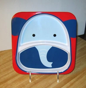Children's Melamine 2 Section Dish/Plate with Elephant Face - Picture 1 of 5