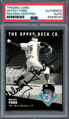 WHITEY FORD ~ 1994 cubierta superior autógrafo automático #146 ~ certificado PSA/DNA auténtico Foto 1 de 2