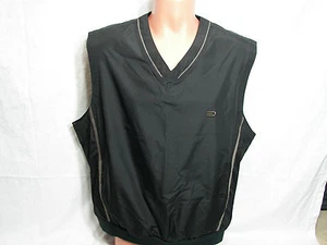Dockers Golf  Windbreaker Vest Mens Large Black Pullover Score Card Pocket Lined - Picture 1 of 5