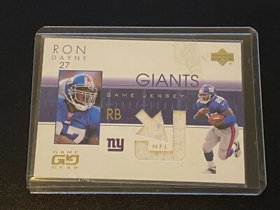  2001 Upper Deck Game Gear Ron Dayne Game-Worn Jersey Card #RD-J - Mint - Nice - Image 1 of 2