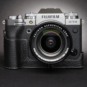 2024 Hecho a mano Cuero Genuino Real Media Cámara Estuche Cubierta Bolso para Fujifilm X-T4 - Imagen 1 de 17