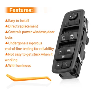 Interruptor de control de ventana eléctrica de puerta delantera para Dodge Ram 1500 2500 3500 2009-2012 LH - Imagen 1 de 18