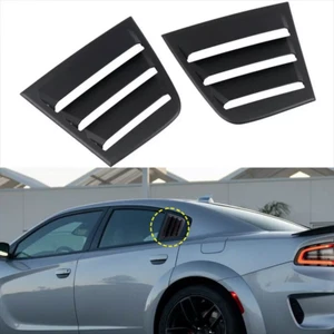 2PC Rear Side Window Blinds Louver Cover Accessories For Dodge Charger 2011-2021 - Foto 1 di 4