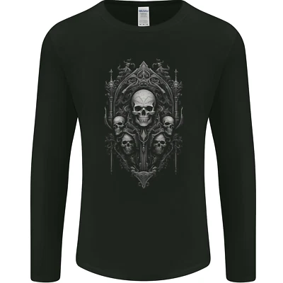 Camiseta de manga larga Immortal Skulls gótica gótica de metal pesado para hombre Foto 1 de 2
